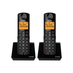 Telefone fixo Sem fios Alcatel S280 Duo Eve com Bloqueio de Dhamadas Preto